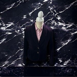 J Crew Purple 2 Button Velvet Blazer Sz 4 Jewel Tone 100% Cotton Lined Jacket